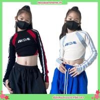 ราคา KeDaYa พร้อมส่ง เสื้อครอปเกาหลี กางเกงวินเทจสไตล์อเมริกันใส่สบาย เสื้อยืดแขนยาว ชุดฮิปฮอปสำหรับเด็กผู้หญิง ชุดเต้นแจ๊สเด็ก Y2K OOTD (29793155605)