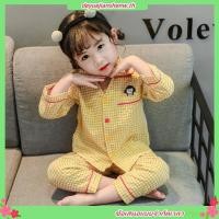 ราคา ชุดนอนแขนยาว ผ้าฝ้าย ปักลายการ์ตูน ลายสก๊อตน่ารัก แฟชั่นฤดูใบไม้ร่วง สําหรับเด็กผู้หญิง (29675282887)