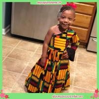 ราคา ชุดเดรส เปิดไหล่ สไตล์โบฮีเมียน แอฟริกัน Kanga สําหรับเด็กผู้หญิง (27690513182)