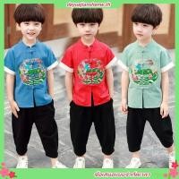 ราคา ชุดเสื้อเชิ้ต พร้อมกางเกงขายาว ลายมังกรตรุษจีน สําหรับเด็กผู้ชาย 2 ชิ้น 2024 (27322672174)
