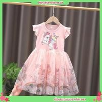 ราคา ชุดเดรสเจ้าหญิงเด็กผู้หญิง 1 7 ปี แฟชั่นฤดูร้อน ผ้าชีฟอง ลายยูนิคอร์นน่ารัก เดรสแขนสั้น สําหรับเด็กผู้หญิง (27925112280)