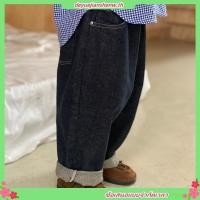 ราคา สไตล์ญี่ปุ่นเวอร์ชั่นเกาหลีฤดูใบไม้ผลิฤดูใบไม้ร่วงสีฟ้าสีดํานุ่มทุกการแข่งขันกางเกงยีนส์เด็กกางเกงลําลองเสื้อผ้าเด็ก (25289934348)