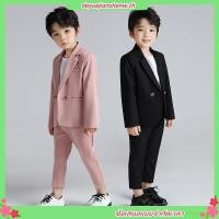 ราคา เสื้อสูทแจ็คเก็ตสีชมพูสีดําสําหรับเด็กผู้ชายอายุ 2 11 ปี 2 ชิ้น 3 ชิ้นชุดสูทเด็กชาย ชุดออกงานเด็กชาย (28761908048)