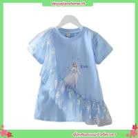 ราคา ชุดเดรสเจ้าหญิงเอลซ่า แขนสั้น ความยาวปานกลาง แฟชั่นฤดูร้อน สําหรับเด็กผู้หญิง (45101708857)