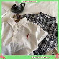 ราคา เสื้อเชิ้ตแขนสั้น ลายสก๊อต สไตล์เกาหลี สําหรับเด็กผู้ชาย 2023 (27425255151)