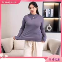 ราคา Plus Size เสื้อยืดผู้หญิงสาวอวบ ไซส์ใหญ่ เสื้อยืดโอเวอร์ไซส์ แขนยาว โมดอล ให้ความอบอุ่น กึ่งคอเต่า เข้ารูป ฤดูใบไม้ร่วงและฤดูหนาว พลัสไซส์ สาวอวบอ้วน (57951020372)