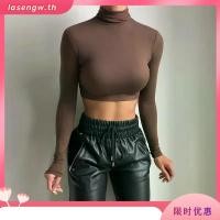 ราคา เสื้อครอปท็อปลําลอง คอเต่า สีพื้น เข้ากับทุกการแต่งกาย แฟชั่นฤดูใบไม้ร่วง สไตล์สตรีท สําหรับสตรี (27192877688)