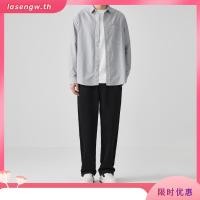 ราคา เสื้อเชิ้ตคอจีน แขนยาว เสื้อผู้ชายอ้วน ไซส์ใหญ่ ผ้าออกฟอร์ด Oxford Shirt 2XL 3XL 4XL 6XL 8XL (54801975765)