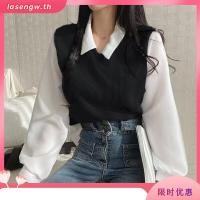 ราคา เสื้อเชิ้ตแขนยาว เสื้อสาวอวบ ทรงหลวม ไซส์ใหญ่ 50 150 กก ใส่ได้ สําหรับผู้หญิงอววบ (52702253210)