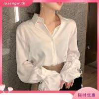 ราคา เสื้อเชิ้ตแฟชั่น เสื้อเชิ๊ตผู้หญิง เชิ้ต เชิ้ตทำงาน แขนยาว แขนสวย สีขาว สไตล์เกาหลี (43123880951)