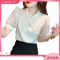 ราคา ใหม่ พร้อมส่ง เสื้อเชิ้ตกี่เพ้า แขนสั้น แบบเข้ารูป สไตล์เกาหลี สําหรับผู้หญิง (41926780091)