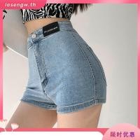 ราคา Jk กางเกงยีนขาสั้น เอวสูง ผ้ายืด รัดรูป สีขาว สไตล์ยุโรป และอเมริกา สําหรับผู้หญิง (29520685637)