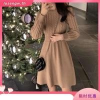 ราคา ชุดเดรสกันหนาวแขนยาว คอเต่า ผ้าถัก ทรงหลวม แฟชั่นฤดูใบไม้ร่วง และฤดูหนาว สําหรับผู้หญิง (28877879909)