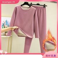 ราคา Yyr 2 ชิ้น เซต ฤดูหนาว กางเกงชั้นใน หนา กํามะหยี่ คอกลม แขนยาว เอวยางยืด อบอุ่น นุ่ม กันความเย็น ชุดนอน ชุดชั้นใน ความร้อน (27971016213)