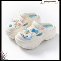 ราคา Sanrio สุภาพสตรีรองเท ้ า Kuromi Big Eared สุนัข Pacha สุนัข หนา Soled กลางแจ ้ ง Anti p รองเท ้ าชายหาด (56601861788)