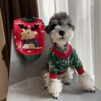ราคา Christmas Pet Sweater Dog Cat Bichon Teddy Knitted Thickened Sweater Jarre Aero Bull Schnauzer Clothes kuhu (52351774705)