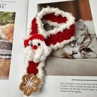 ราคา Pet Cat Christmas Dog New Year Hand Crocheting Wool Knitted Collar British Shorthair American Shorthair Muppet Moose Head Scarf 6byw (48802037104)
