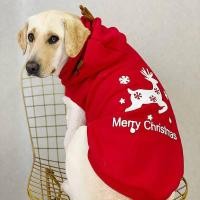 ราคา Pet Dog Clothes Winter Warm Fleece Lined Christmas Deer Sweater Large Dog Golden Retriever Labrador o7Bk (42476599409)