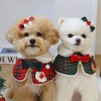 ราคา Dog Christmas Clothes Bichon Frise Autumn and Winter Clothes Dog Cloak Pet Cloak Cat Christmas New Year Dress up Scarf 23G7 (48952221669)