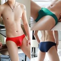 ราคา กางเกงเอวต่ำผ้าไหมน้ำแข็งสีทึบ สไตล์แฟชั่นและเซ็กซี่สำหรับผู้ชาย (24947769022)