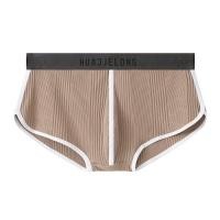 ราคา แฟชั่นถักสีทึบผ้าฝ้ายสไตล์ใหม่ผู้ชายชุดชั้นในกางเกงนักมวยระบายอากาศสบายกางเกงขาสั้นเยาวชน ค6345 (26512330066)