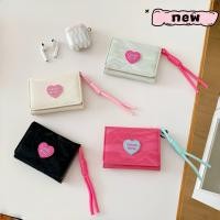 ราคา กระเป๋าสตางค์รูปหัวใจ กระเป๋าสตางค์สไตล์เกาหลีน่ารักๆ แบบพกพาง่าย น่ารักๆ ขนาดเล็ก แบบพับได้ (42918516472)