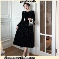 ราคา ZYHT เดรสผู้หญิง เดรส สีดำ เดรส ทรงเอ เดรส ผ้ากำมะหยี่ เดรสทำงาน เดรสไฮโซ เดรสไปงานแต่ง เดรสออกงาน เดรสปาร์ตี้ ชุดราตรี 21632 (43718773031)