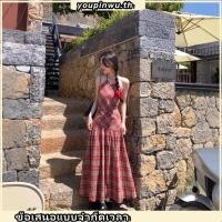 ราคา ชุดเดรสผู้หญิง ชุดเดรสทรงเอแขนกุดสไตล์เกาหลีชุดลําลอง (41818882839)