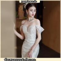 ราคา ชุดเดรสราตรียาว ปักเลื่อม หางปลา เป็นทางการ ใส่ไปงานเลี้ยง งานพรอม งานเลี้ยง งานวันเกิด งานแต่งงาน สําหรับผู้หญิง (40671933639)