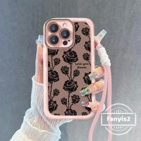 ราคา เข้ากันได้สําหรับIPhone 8 7 6s Plus 16 11 15 14 13 12 Pro Max X XR Xs Max SE 2020InsสีดําRoseเคสโทรศัพท์ปกอ่อน (42271249473)