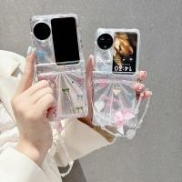 ราคา เคสโทรศัพท์แบบพับได้สําหรับ Oppo Find N2 N3 Flip Aurora Love สร้อยข้อมือโบว์ผีเสื้อเคสโทรศัพท์ TPU แบบแข็ง (26709481434)