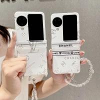 ราคา เคสโทรศัพท์แบบพับได้สําหรับ Oppo Find N2 N3 Flip White พื้นหลังสร้อยข้อมือลายกลวง Hard TPU เคสโทรศัพท์ (26460087530)