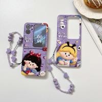 ราคา เคสโทรศัพท์แบบพับได้สําหรับ Oppo Find N2 N3 Flip สร้อยข้อมือสโนว์ไวท์น่ารักเคสโทรศัพท์ยางนุ่ม (28958762691)