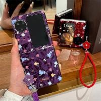 ราคา เคสโทรศัพท์แบบพับได้สําหรับ Oppo Find N2 N3 Flip Electroplating เชือกมือลายดอกไม้ขนาดเล็ก hard tpu เคสโทรศัพท์ (27026173440)