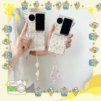 ราคา เคสโทรศัพท์แบบพับได้สําหรับ Oppo Find N2 N3 Flip Pink butterfly สร้อยข้อมือดอกไม้ขนาดเล็ก Hard TPU เคสโทรศัพท์ (42417075625)