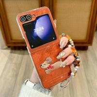 ราคา พับเคสโทรศัพท์สําหรับ Samsung Galaxy Z Flip6 Flip5 Flip4 Flip3 คาราเมลสองด้าน IMD ไส้กรอกสุนัขสร้อยข้อมือ hard tpu เคสโทรศัพท์ (42024247635)