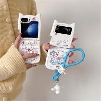 ราคา เคสโทรศัพท์แบบพับได้สําหรับ Samsung Galaxy Z Flip6 Flip5 Flip4 Flip3 ผิวทาหูแมว series น่ารัก Yugui ตุ๊กตาสุนัขเชือกมือ Soft TPU เคสโทรศัพท์ (26970221002)
