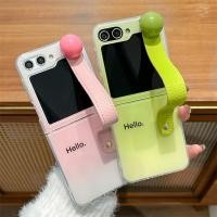 ราคา เคสโทรศัพท์แบบพับได้สําหรับ Samsung Galaxy Z Flip6 Flip5 Flip4 Flip3 สองด้าน IMD ไล่โทนสีหน้ายิ้มสร้อยข้อมือลูกปัดกลมเคสโทรศัพท์ tpu แข็ง (42954000502)