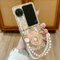 ราคา เคสโทรศัพท์แบบพับได้สําหรับ Oppo Find N2 N3 Flip Electroplated rose สร้อยข้อมือดอกไม้สามมิติ hard tpu เคสโทรศัพท์ (43974628519)