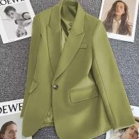 ราคา Candy color suit jacket women spring and autumn 2024 new one button suit jacket fashion trend temperamental oversize blazer women (24063956531)