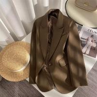 ราคา Blazer Women s 2024 ฤดูใบไม้ร่วงใหม่สีขาวเทรนด์สุทธิสีแดงกาแฟเบลเซอร์ผู้หญิงเกาหลีแฟชั่นทอดสตรีสตรี (24233694175)