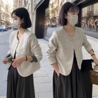 ราคา Autumn and winter high quality women s short tweed coat small temperament French top (29569902869)
