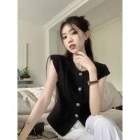 ราคา French chanel style suit vest for women s summer temperament slim short vest sleeveless horse clip women s top (29505990039)