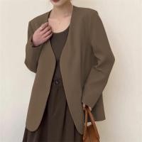 ราคา 2025 spring and autumn new style suit coat for women Korean straight casual loose slimming suit for women (29140239773)