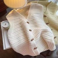 ราคา ย้อนยุค บิด ถักเสื้อกั๊ก 2024 ฤดูใบไม้ร่วงฤดูหนาวสไตล์ใหม่สไตล์ญี่ปุ่นแขนกุดด้านนอกสวมใส่ขนาดใหญ่ถักเสื้อกั๊กผู้หญิง (28762247236)