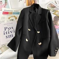 ราคา Blazer women ฤดูใบไม้ผลิฤดูใบไม้ร่วงเนื้อเสื้อสูทผู้หญิงแฟชั่นสไตล์ใหม่สีดําสไตล์อังกฤษเสื้อสูทสุภาพสตรีฝรั่งเศสชุดเล็ก (26205715087)