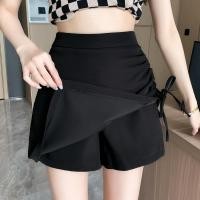 ราคา 2024 autumn large size fat mm skirt for women with high waist irregular strap short skirt for slimming A line bag hip skirt trouser skirt (25526691144)