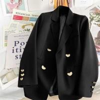 ราคา Women s suit 2025 new black British style French women s suit coat fashionable small suit (24696307232)