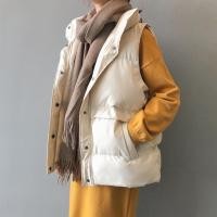 ราคา Cotton vest women s autumn and winter new Korean version loose cropped cotton padded vest bread vest for women (22381258032)