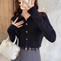 ราคา Boarding shirt for women 2024 spring and autumn fashion knitted sweater cardigan for women (26866111461)